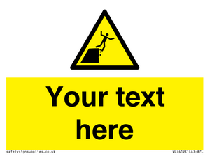 Custom Warning unstable cliff edge